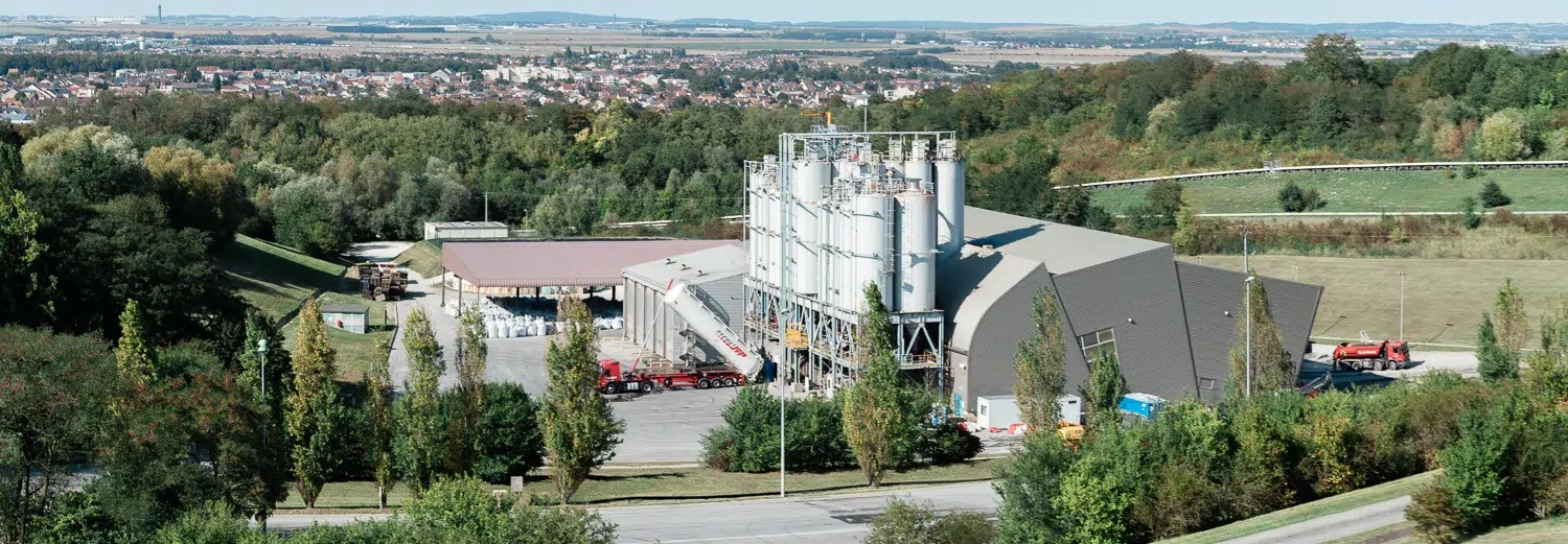 Vue aérienne d’un site d’entreprise en Alsace